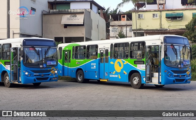 Nova Transporte 22123 na cidade de Cariacica, Espírito Santo, Brasil, por Gabriel Lavnis. Número da foto: #7936243.