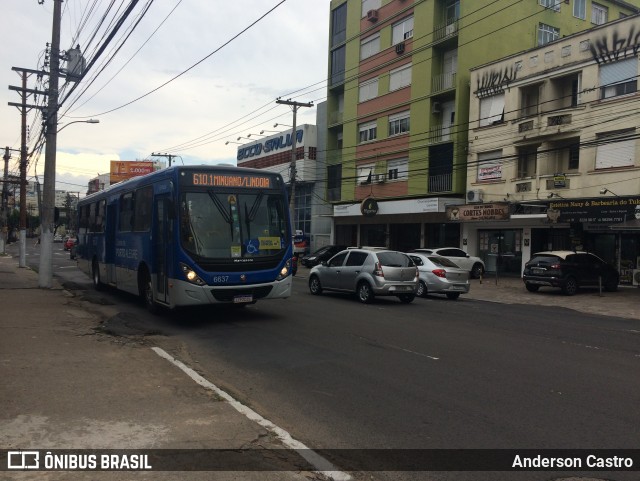 SOPAL - Sociedade de Ônibus Porto-Alegrense Ltda. 6637 na cidade de Porto Alegre, Rio Grande do Sul, Brasil, por Anderson Castro. Número da foto: #7937962.