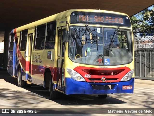 Circular Santa Luzia > Protetora Transportes 422 na cidade de São José do Rio Preto, São Paulo, Brasil, por Matheus  Geyger de Melo. ID da foto: 7937687.