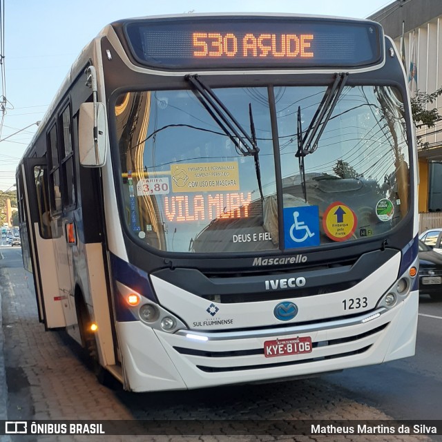 Viação Sul Fluminense 1233 na cidade de Volta Redonda, Rio de Janeiro, Brasil, por Matheus Martins da Silva. Número da foto: #7938804.
