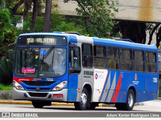 BR Mobilidade Baixada Santista 7255 na cidade de Cubatão, São Paulo, Brasil, por Adam Xavier Rodrigues Lima. Número da foto: #7890554.