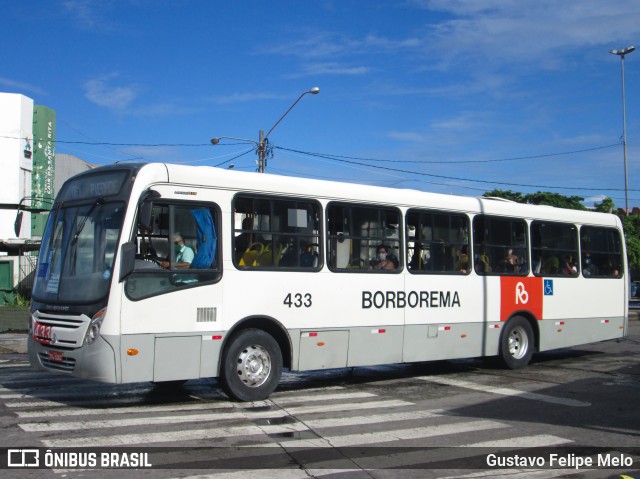 Borborema Imperial Transportes 433 na cidade de Recife, Pernambuco, Brasil, por Gustavo Felipe Melo. ID da foto: 7889393.