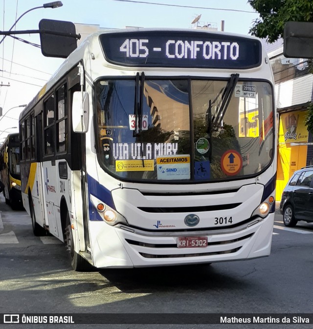 Viação Pinheiral 3014 na cidade de Volta Redonda, Rio de Janeiro, Brasil, por Matheus Martins da Silva. ID da foto: 7889381.