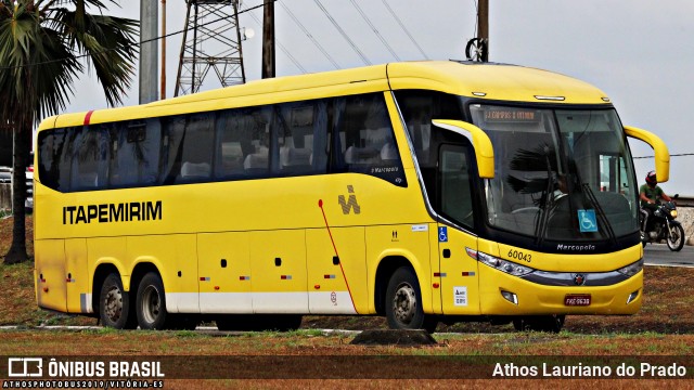 Viação Itapemirim 60043 na cidade de Vitória, Espírito Santo, Brasil, por Athos Lauriano do Prado. Número da foto: #7890466.