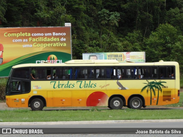 Viação Verdes Vales 4100 na cidade de Manhuaçu, Minas Gerais, Brasil, por Joase Batista da Silva. Número da foto: #7888941.