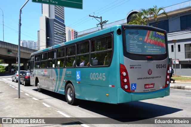 Auto Viação Urubupungá 00345 na cidade de Osasco, São Paulo, Brasil, por Eduardo Ribeiro. Número da foto: #7941094.