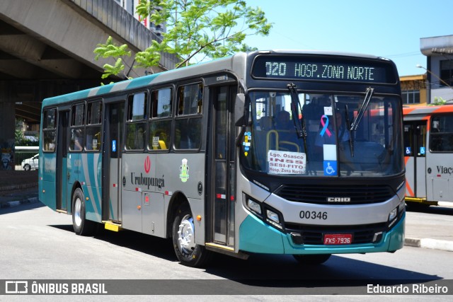 Auto Viação Urubupungá 00346 na cidade de Osasco, São Paulo, Brasil, por Eduardo Ribeiro. Número da foto: #7941096.
