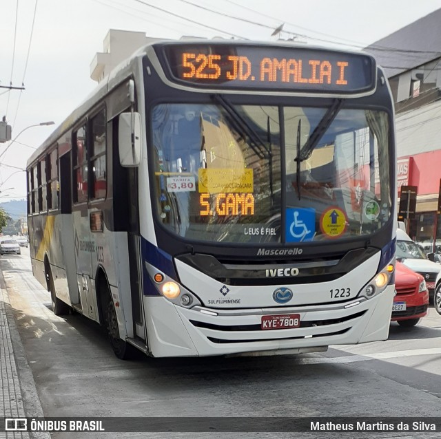 Viação Sul Fluminense 1223 na cidade de Volta Redonda, Rio de Janeiro, Brasil, por Matheus Martins da Silva. Número da foto: #7941238.
