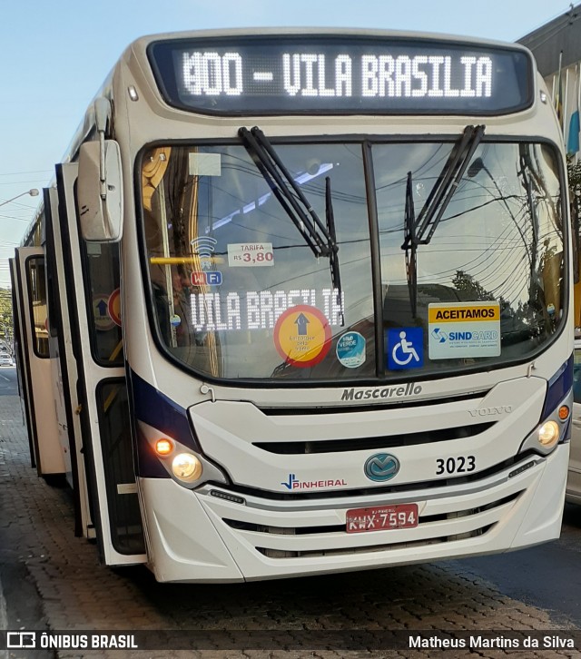 Viação Pinheiral 3023 na cidade de Volta Redonda, Rio de Janeiro, Brasil, por Matheus Martins da Silva. Número da foto: #7941280.