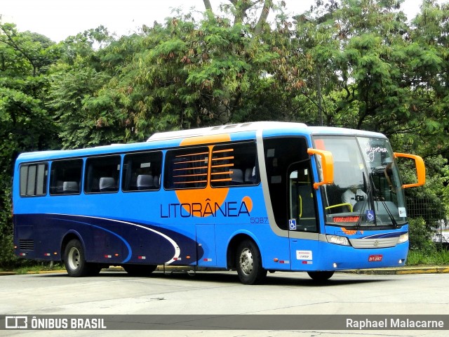 Litorânea Transportes Coletivos 5087 na cidade de São Paulo, São Paulo, Brasil, por Raphael Malacarne. ID da foto: 7943850.