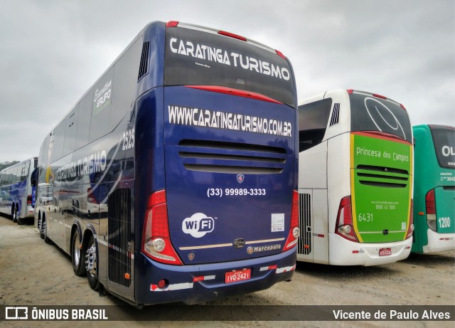 Caratinga Turismo 2525 na cidade de Aparecida, São Paulo, Brasil, por Vicente de Paulo Alves. Número da foto: #7944792.