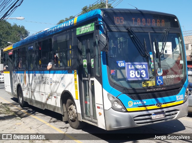 Transportes Barra D13061 na cidade de Rio de Janeiro, Rio de Janeiro, Brasil, por Jorge Gonçalves. ID da foto: 7948752.