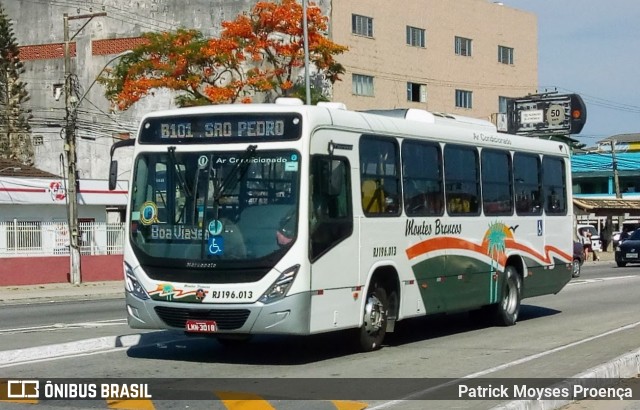 Viação Montes Brancos RJ 196.013 na cidade de São Pedro da Aldeia, Rio de Janeiro, Brasil, por Patrick Moyses Proença. ID da foto: 7947097.