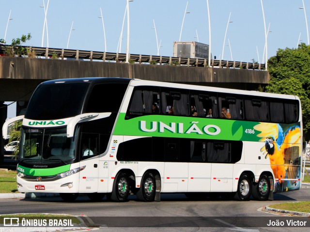 Empresa União de Transportes 4186 na cidade de Florianópolis, Santa Catarina, Brasil, por João Victor. ID da foto: 7948960.