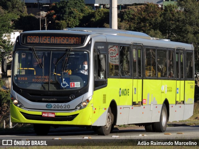 SM Transportes 20620 na cidade de Belo Horizonte, Minas Gerais, Brasil, por Adão Raimundo Marcelino. ID da foto: 7949346.