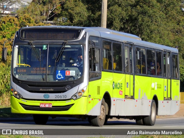 SM Transportes 20610 na cidade de Belo Horizonte, Minas Gerais, Brasil, por Adão Raimundo Marcelino. ID da foto: 7949292.