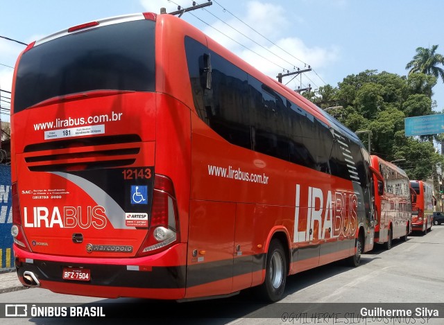 Lirabus 12143 na cidade de Santos, São Paulo, Brasil, por Guilherme Silva. Número da foto: #7948919.