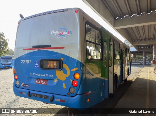 Nova Transporte 22101 na cidade de Cariacica, Espírito Santo, Brasil, por Gabriel Lavnis. Número da foto: #7946615.