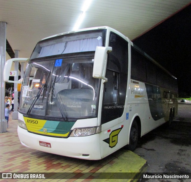 Empresa Gontijo de Transportes 11950 na cidade de João Monlevade, Minas Gerais, Brasil, por Maurício Nascimento. Número da foto: #7948032.