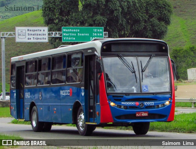 Viação Riodoce 10903 na cidade de Manhuaçu, Minas Gerais, Brasil, por Saimom  Lima. ID da foto: 7948577.