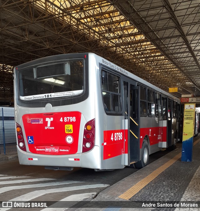 Express Transportes Urbanos Ltda 4 8798 na cidade de São Paulo, São Paulo, Brasil, por Andre Santos de Moraes. ID da foto: 7950449.