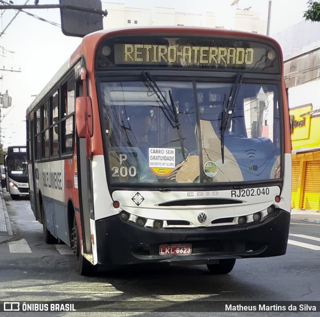 Viação Sul Fluminense RJ 202.040 na cidade de Volta Redonda, Rio de Janeiro, Brasil, por Matheus Martins da Silva. Número da foto: #7950303.