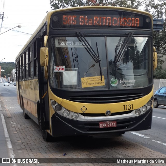 Viação Sul Fluminense 1131 na cidade de Volta Redonda, Rio de Janeiro, Brasil, por Matheus Martins da Silva. ID da foto: 7950415.