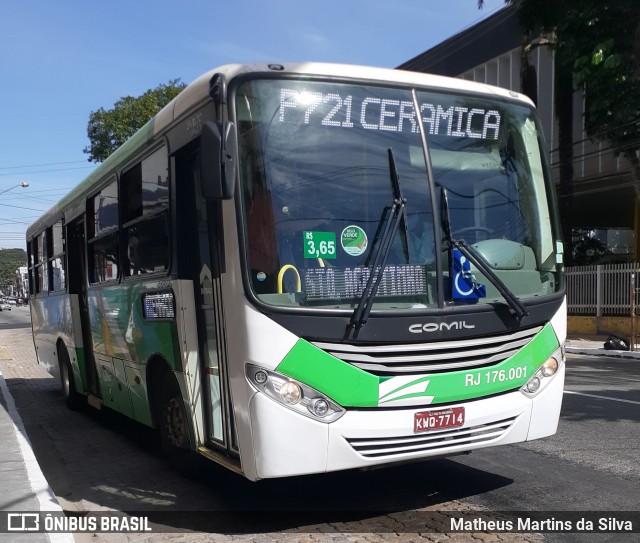 Viação Elite RJ 176.001 na cidade de Volta Redonda, Rio de Janeiro, Brasil, por Matheus Martins da Silva. ID da foto: 7950348.