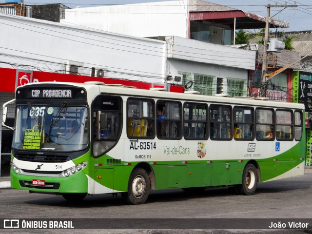 Auto Viação Monte Cristo AL-63514 na cidade de Belém, Pará, Brasil, por João Victor. Número da foto: #7951565.
