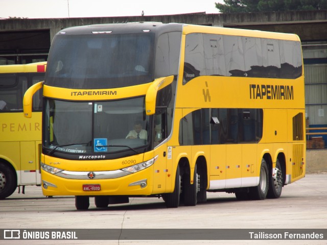 Viação Itapemirim 60090 na cidade de Curitiba, Paraná, Brasil, por Tailisson Fernandes. ID da foto: 7951616.