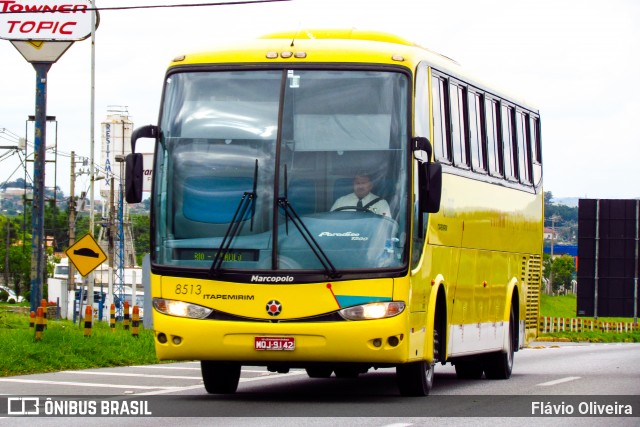 Viação Itapemirim 8513 na cidade de Resende, Rio de Janeiro, Brasil, por Flávio Oliveira. Número da foto: #7952380.