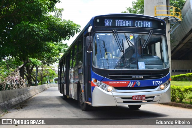 Viação Pirajuçara 11.736 na cidade de São Paulo, São Paulo, Brasil, por Eduardo Ribeiro. ID da foto: 7954413.