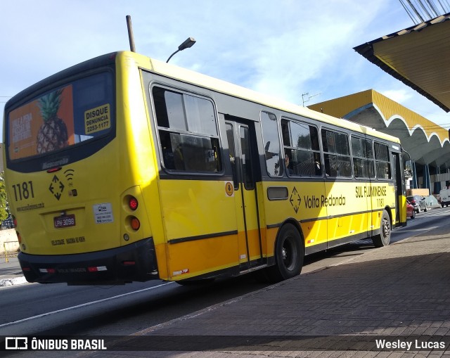 Viação Sul Fluminense 1181 na cidade de Volta Redonda, Rio de Janeiro, Brasil, por Wesley Lucas. ID da foto: 7952548.