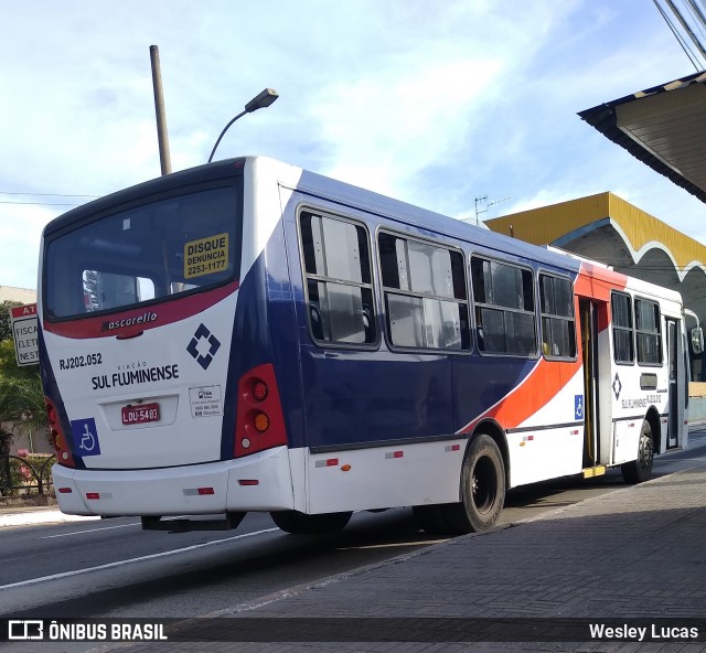 Viação Sul Fluminense RJ 202.052 na cidade de Volta Redonda, Rio de Janeiro, Brasil, por Wesley Lucas. Número da foto: #7952540.
