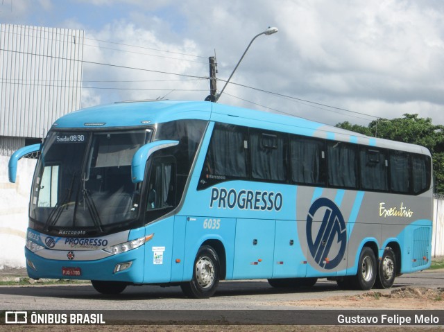 Auto Viação Progresso 6035 na cidade de Recife, Pernambuco, Brasil, por Gustavo Felipe Melo. Número da foto: #7952448.
