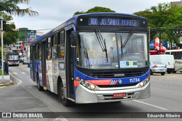 Viação Pirajuçara 11.734 na cidade de Taboão da Serra, São Paulo, Brasil, por Eduardo Ribeiro. ID da foto: 7954302.