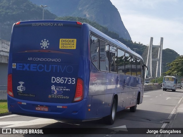 Auto Viação Jabour D86733 na cidade de Rio de Janeiro, Rio de Janeiro, Brasil, por Jorge Gonçalves. Número da foto: #7955624.