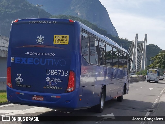 Auto Viação Jabour D86733 na cidade de Rio de Janeiro, Rio de Janeiro, Brasil, por Jorge Gonçalves. ID da foto: 7955624.