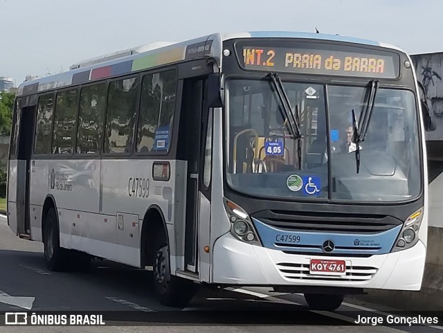 Viação Redentor C47599 na cidade de Rio de Janeiro, Rio de Janeiro, Brasil, por Jorge Gonçalves. ID da foto: 7955488.