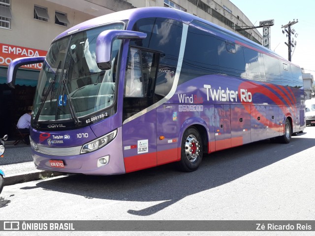 Twister Rio Transporte e Turismo 1070 na cidade de Petrópolis, Rio de Janeiro, Brasil, por Zé Ricardo Reis. Número da foto: #7959289.