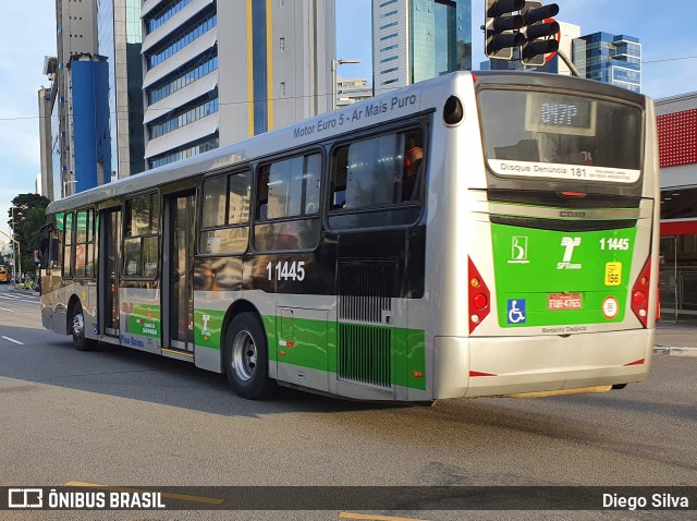 Viação Santa Brígida 1 1445 na cidade de São Paulo, São Paulo, Brasil, por Diego Silva. ID da foto: 7958096.