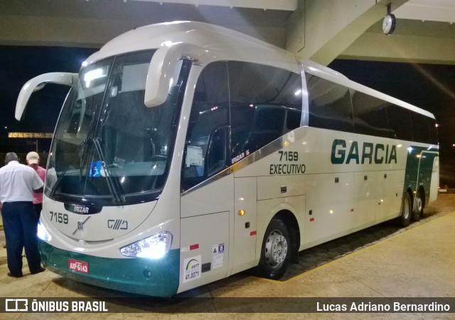 Viação Garcia 7159 na cidade de Araraquara, São Paulo, Brasil, por Lucas Adriano Bernardino. ID da foto: 7961685.