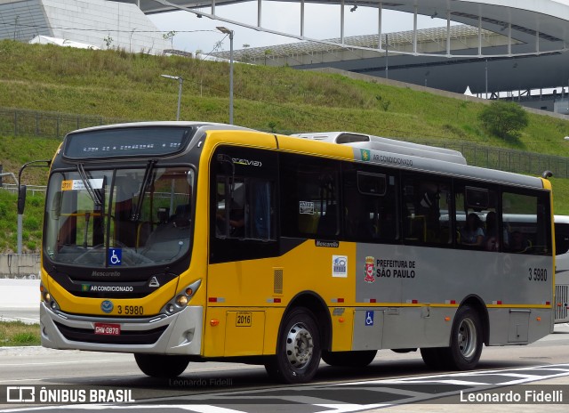 Upbus Qualidade em Transportes 3 5980 na cidade de São Paulo, São Paulo, Brasil, por Leonardo Fidelli. Número da foto: #7960826.