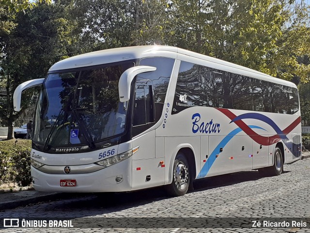 Baetur Transportes e Turismo 5656 na cidade de Petrópolis, Rio de Janeiro, Brasil, por Zé Ricardo Reis. ID da foto: 7961627.