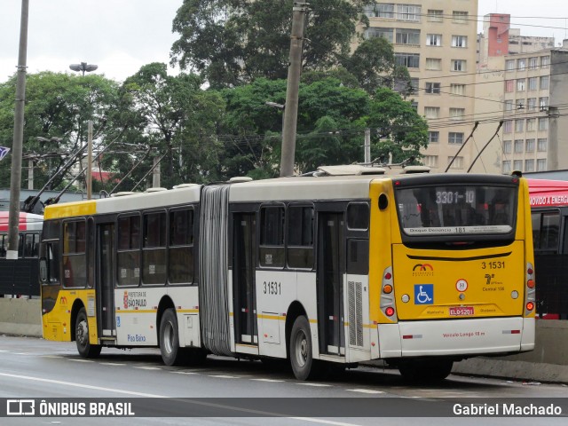 Viação Metrópole Paulista - Zona Leste 3 1531 na cidade de São Paulo, São Paulo, Brasil, por Gabriel Machado. ID da foto: 7963437.