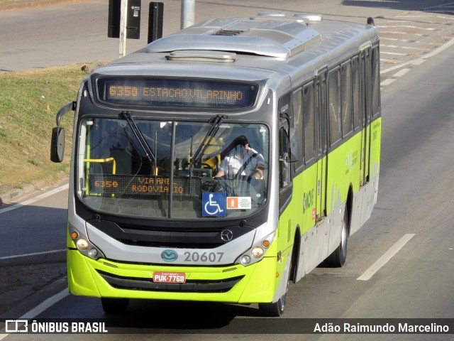 SM Transportes 20607 na cidade de Belo Horizonte, Minas Gerais, Brasil, por Adão Raimundo Marcelino. ID da foto: 7966368.