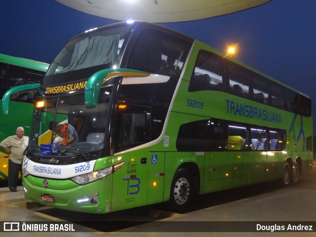 Transbrasiliana Transportes e Turismo 51209 na cidade de Palmas, Tocantins, Brasil, por Douglas Andrez. ID da foto: 7965155.