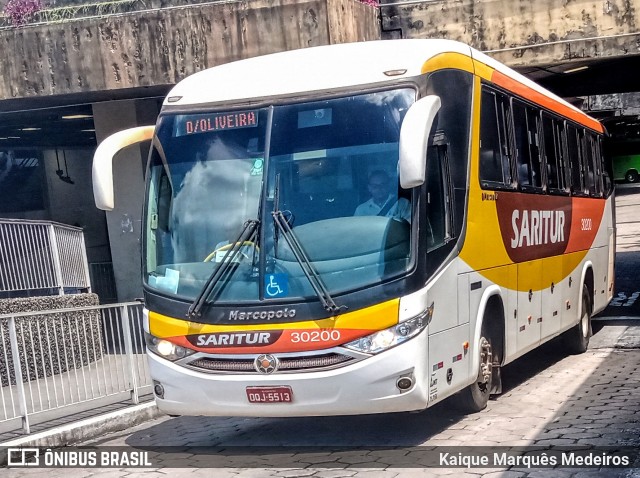 Saritur - Santa Rita Transporte Urbano e Rodoviário 30200 na cidade de Belo Horizonte, Minas Gerais, Brasil, por Kaique Marquês Medeiros . Número da foto: #7963465.