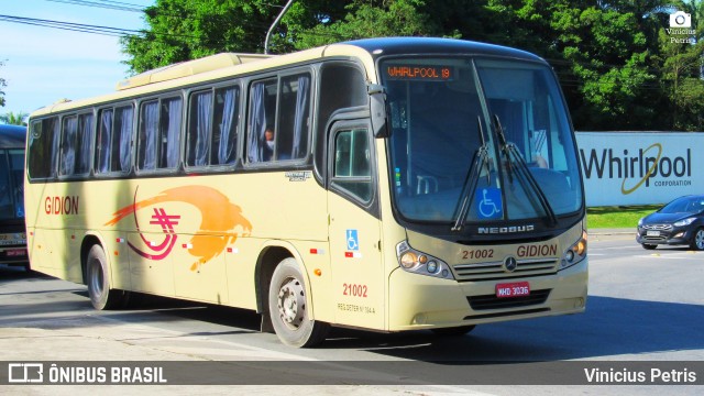 Gidion Transporte e Turismo 21002 na cidade de Joinville, Santa Catarina, Brasil, por Vinicius Petris. ID da foto: 7966614.