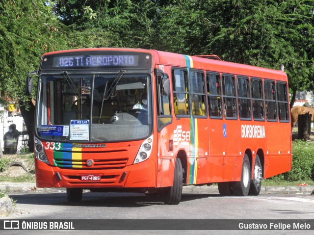 Borborema Imperial Transportes 333 na cidade de Recife, Pernambuco, Brasil, por Gustavo Felipe Melo. ID da foto: 7966433.